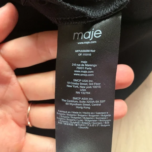 Maje High Waisted Mini Black Pencil Skirt XS unworn - Picture 9 of 9